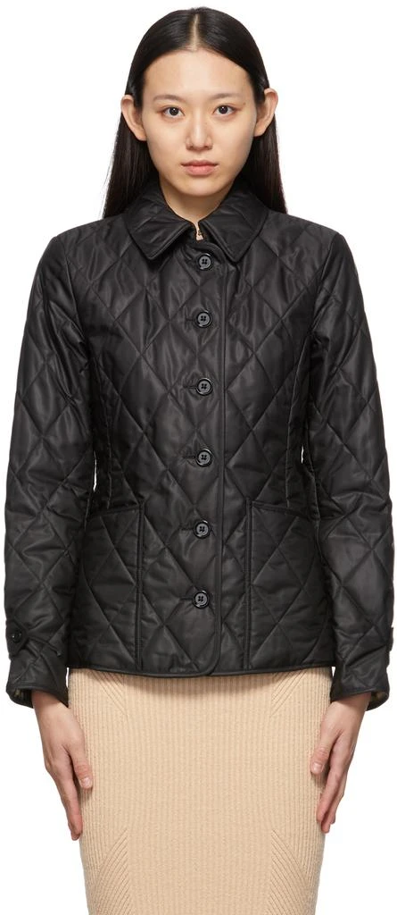 商品Burberry|Black Quilted Fernleigh Jacket,价格¥8457,第1张图片