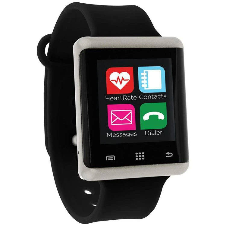 商品iTouch|Unisex Pulse Black Silicone Strap Smart Watch 45mm, Created for Macy's,价格¥524,第1张图片