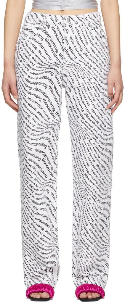 商品Alexander Wang|White Wave Logo Skater Jeans,价格¥3153,第1张图片