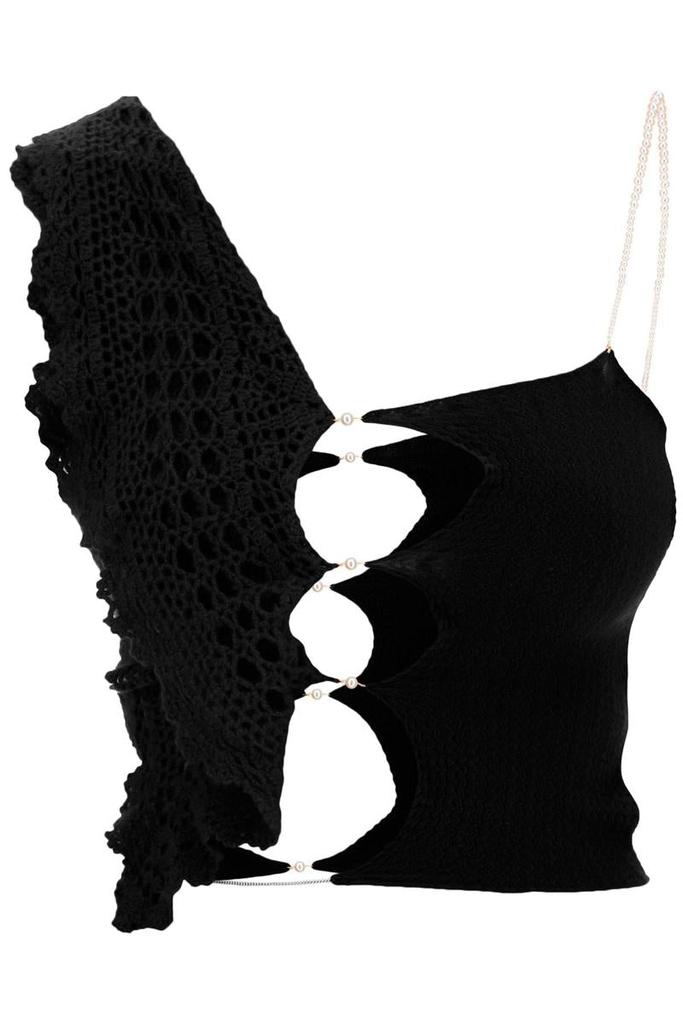 Rui stretch knit and crochet cashmere top商品第1张图片规格展示