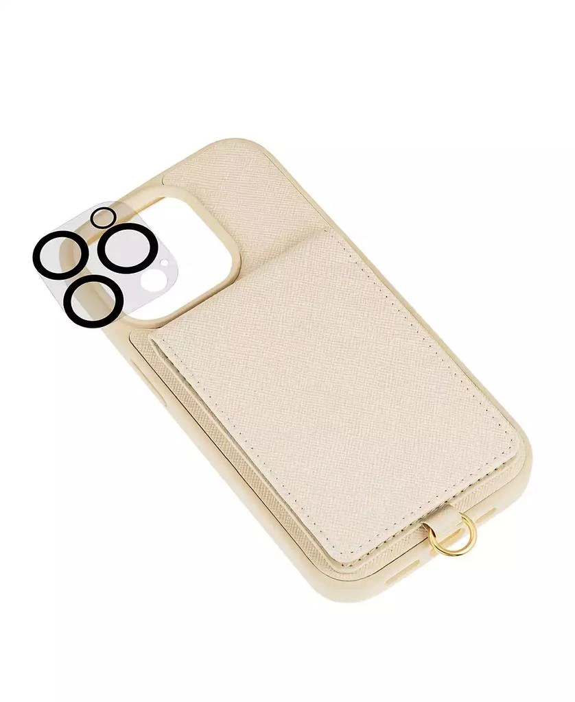 商品Anne Klein|Women's Ivory Saffiano Leather Case designed for iPhone® 15 Pro Max,价格¥348,第2张图片详细描述