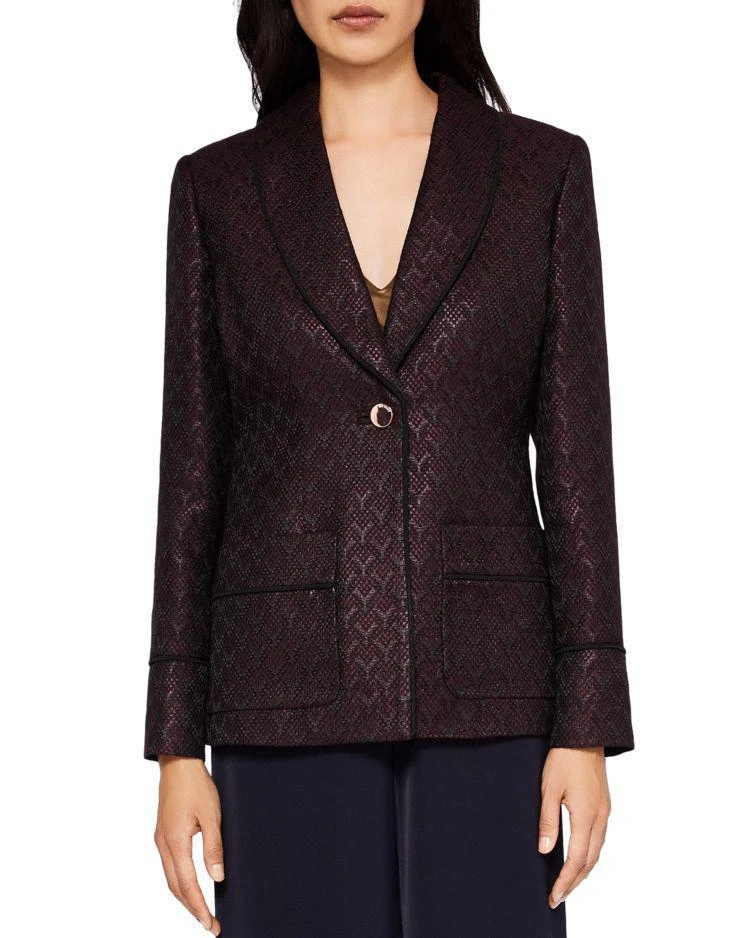 商品Ted Baker London|Ted Baker Helgaa Piped Jacquard Blazer,价格¥1695,第1张图片