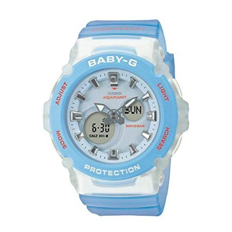 商品Casio|日本直购CASIO卡西欧Baby-G女士蓝白电子手表BGA-270AQ-2AJR,价格¥1732,第1张图片