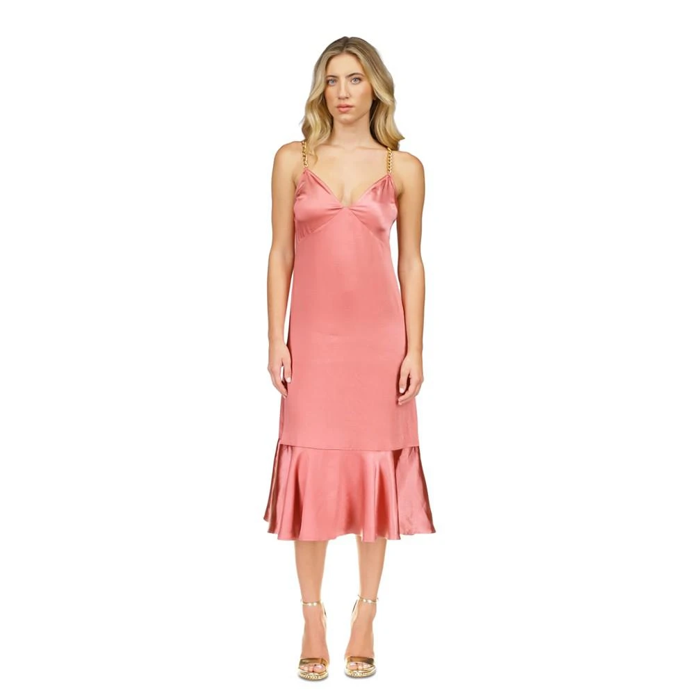 商品Michael Kors|Women's Chain-Strap Ruffled Slip Dress,价格¥370,第1张图片