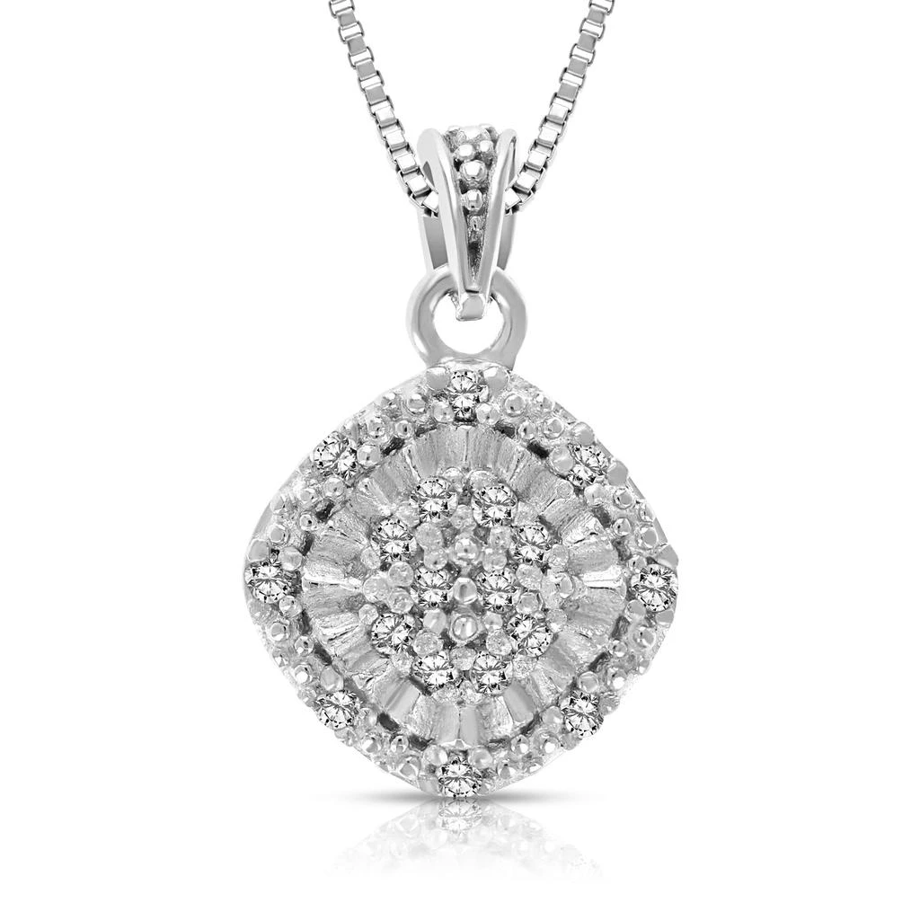 商品Vir Jewels|1/10 cttw Diamond Pendant Necklace .925 Sterling Silver with 18 Inch Chain,价格¥477,第1张图片