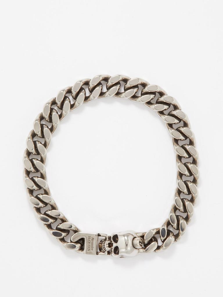 Skull-clasp curb-chain bracelet商品第1张图片规格展示