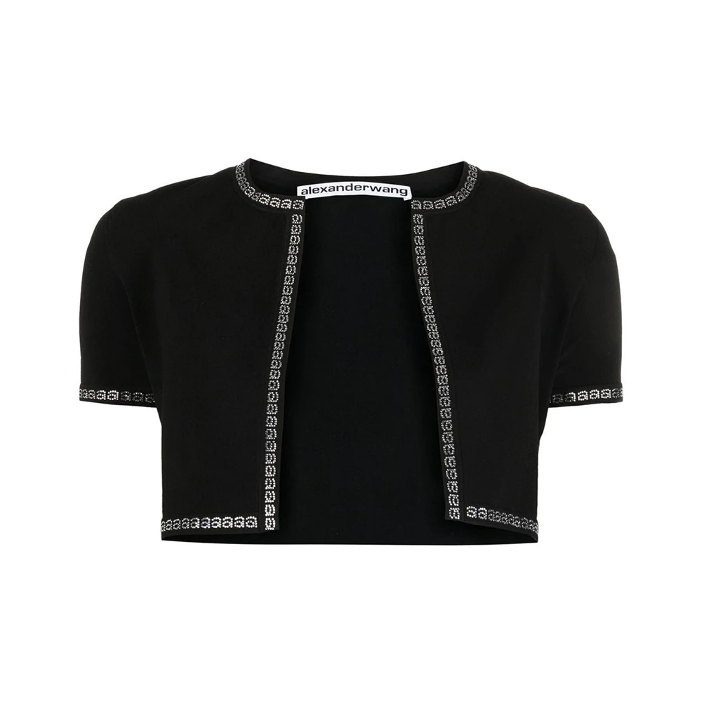 商品Alexander Wang|ALEXANDER WANG 黑色女士T恤 1KC2233008-001,价格¥1811,第1张图片