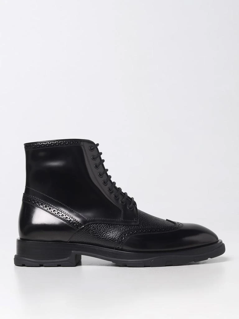 商品Alexander McQueen|Alexander McQueen ankle boots in brushed leather,价格¥6257,第1张图片