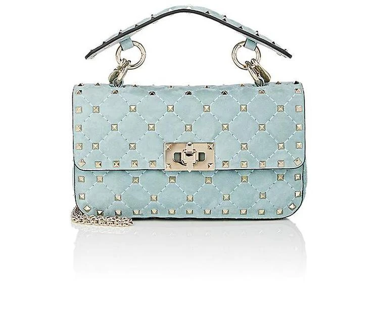 商品Valentino|Rockstud Spike Small Suede Shoulder Bag,价格¥9765,第1张图片