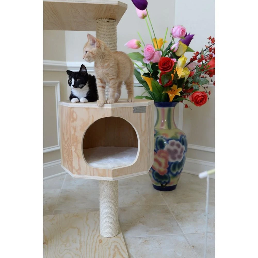 54" Real Wood Premium Scots Pine, 3-Level Cat Tree With Perch & Condo 商品
