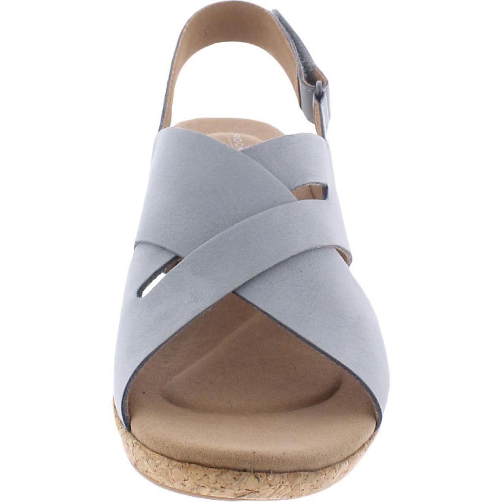 Rockport Womens Briah Slot Sling Leather Open Toe Wedge Sandals商品第4张图片规格展示