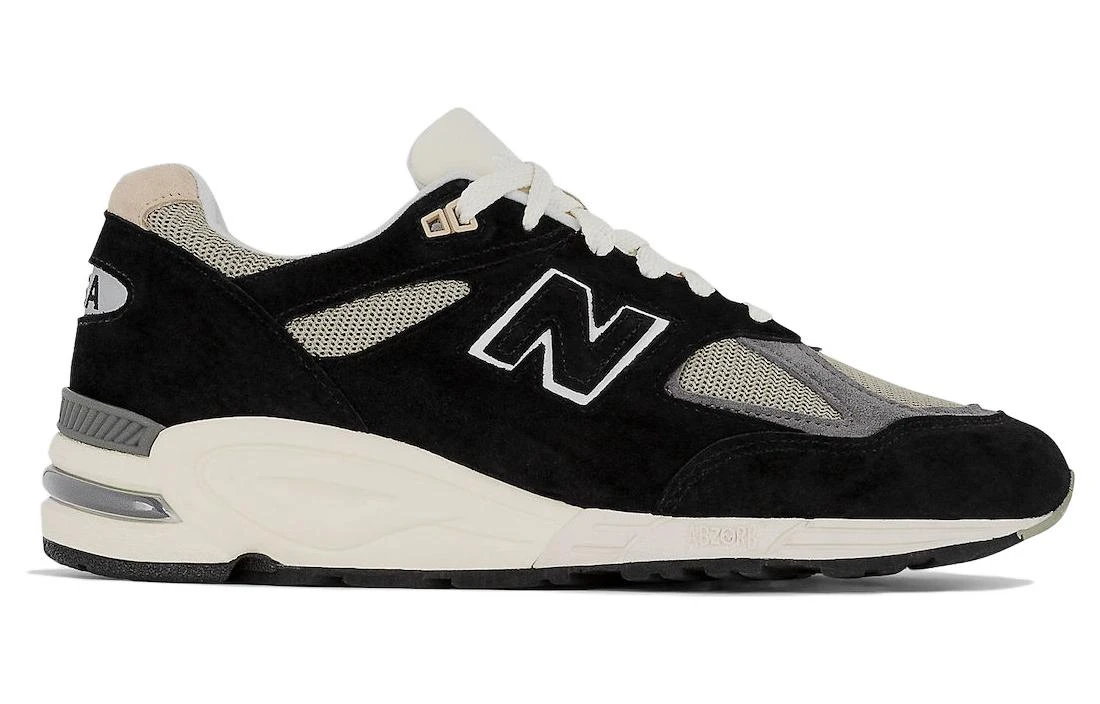 商品[国内直发] New Balance|Teddy Made系列 NB 990 V2 复古减震防滑耐磨透气 低帮 休闲跑步鞋 男女同款 黑色,价格¥2521,第3张图片详细描述