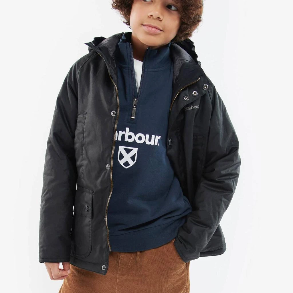 商品Barbour|Barbour Kids’ Beaufort Waxed Cotton-Blend Hooded Jacket,价格¥351,第3张图片详细描述