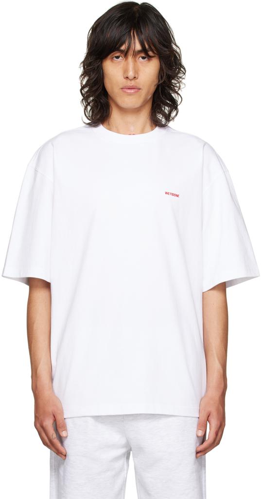 White Embroidered T-Shirt商品第1张图片规格展示