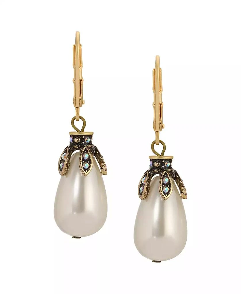 商品2028|Faux Cultivated Pearl Teardrop Earrings,价格¥180,第2张图片详细描述