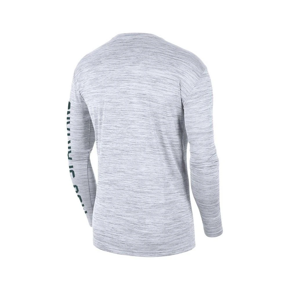 商品NIKE|Men's White Michigan State Spartans Velocity Legend Team Performance Long Sleeve T-shirt,价格¥302,第3张图片详细描述