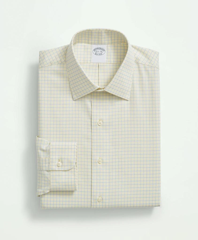 商品Brooks Brothers|Stretch Supima® Cotton Non-Iron Royal Oxford Ainsley Collar, Windowpane Dress Shirt,价格¥494,第2张图片详细描述