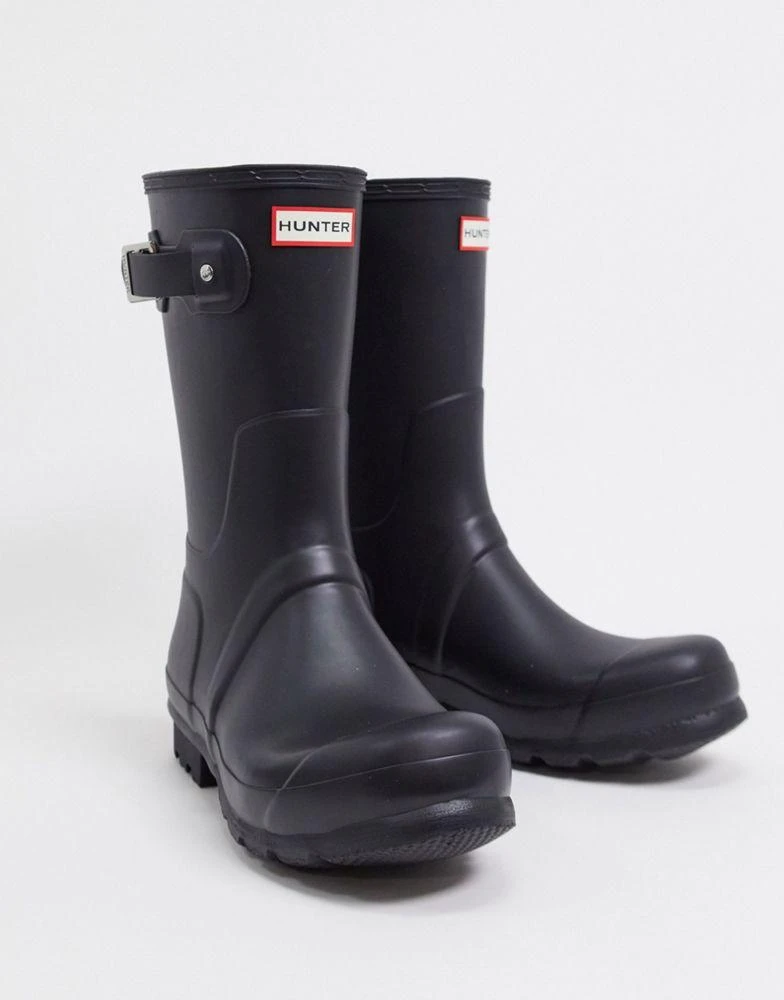 商品Hunter|Hunter original short wellington boots in black,价格¥1101,第1张图片