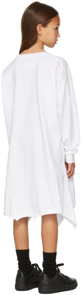商品MAISON MARGIELA|Kids White Logo Print Long Sleeve Dress,价格¥490,第4张图片详细描述