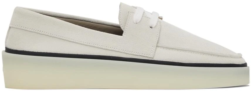 商品Fear of god|Off-White Suede Boat Shoes,价格¥2916,第1张图片