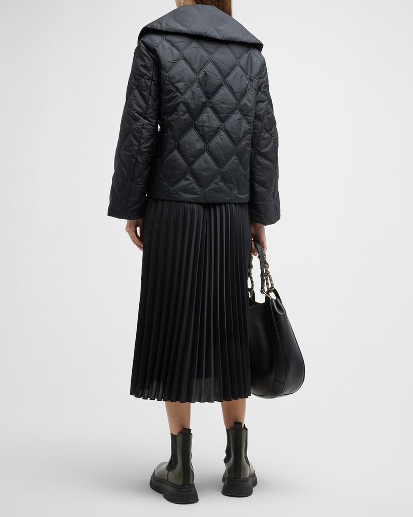 Quilted Oversized Collar Jacket商品第4张图片规格展示