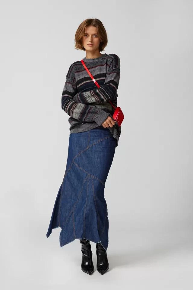 商品Urban Outfitters|UO Evie Seamed Denim Midi Skirt,价格¥443,第1张图片