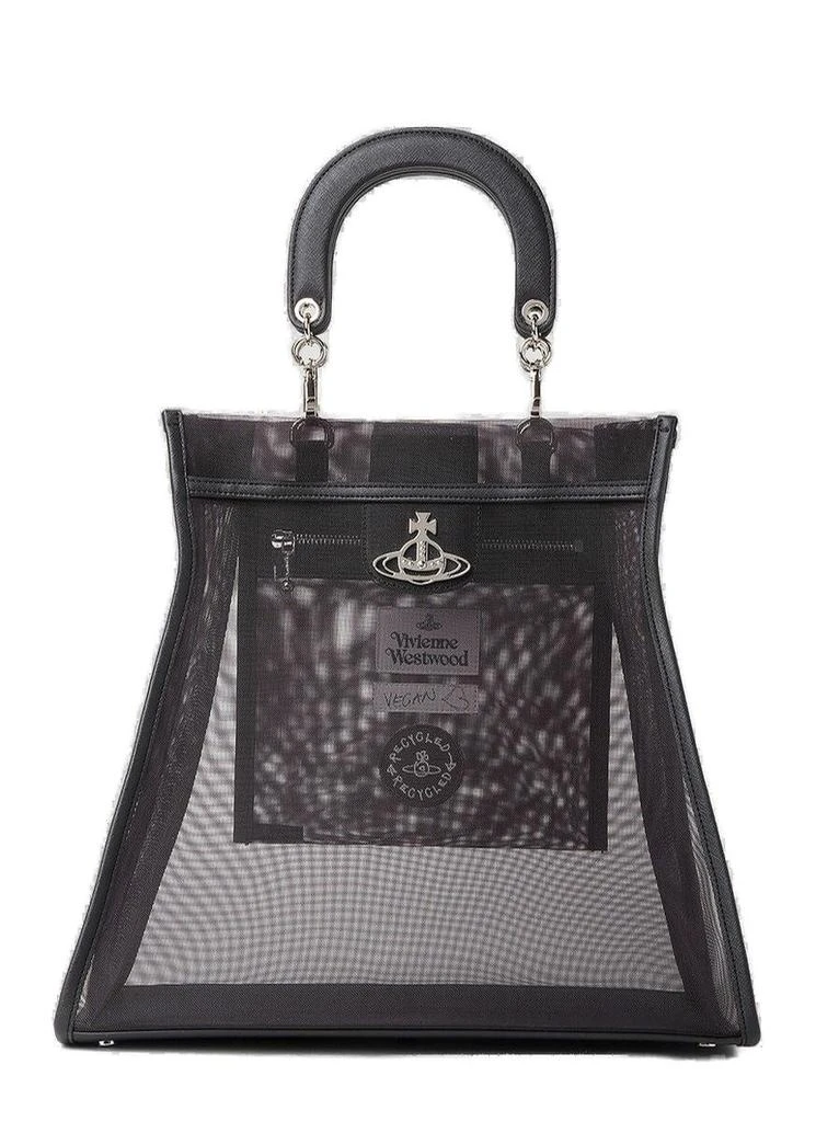 商品Vivienne Westwood|Vivienne Westwood Squire Orb Plaque Mesh Tote Bag,价格¥1651,第1张图片