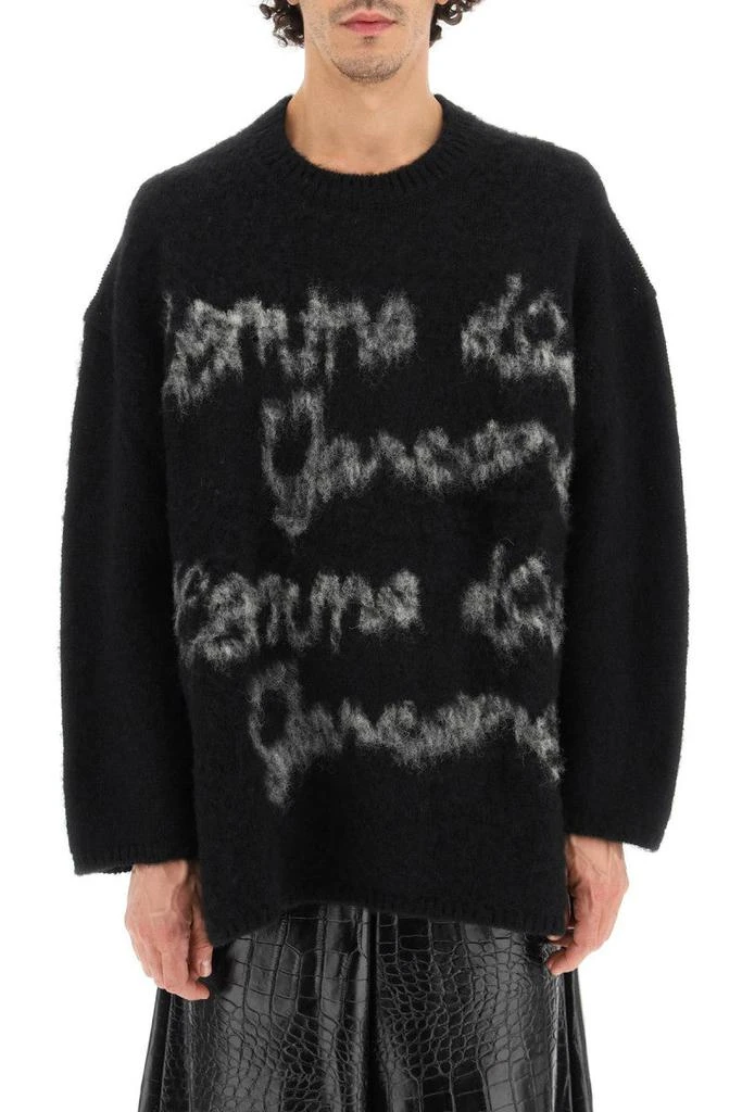 商品Comme des Garcons|Comme des garcons homme plus oversized carded wool sweater with jacquard lettering,价格¥3851,第2张图片详细描述