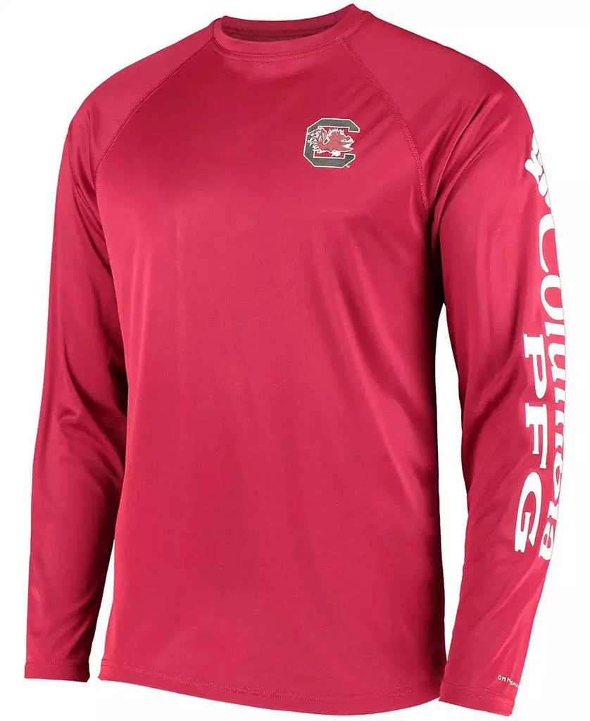 商品Columbia|Men's PFG Garnet South Carolina Gamecocks Terminal Tackle Omni-Shade Long Sleeve T-shirt,价格¥344,第2张图片详细描述