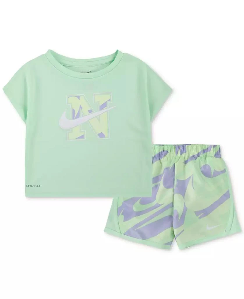 商品NIKE|Toddler Girls 2-Pc. Prep In Your Step Tee & Tempo Shorts Set,价格¥106,第1张图片