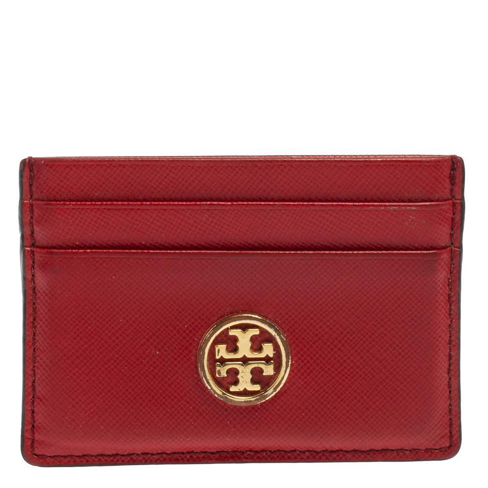 商品[二手商品] Tory Burch|Tory Burch Red Leather Robinson Card Holder,价格¥735,第1张图片