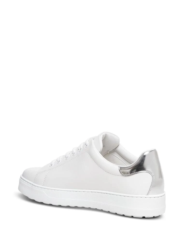 商品Salvatore Ferragamo|Glamor White Leather Sneakers Salvatore Ferragamo Woman,价格¥2899,第3张图片详细描述