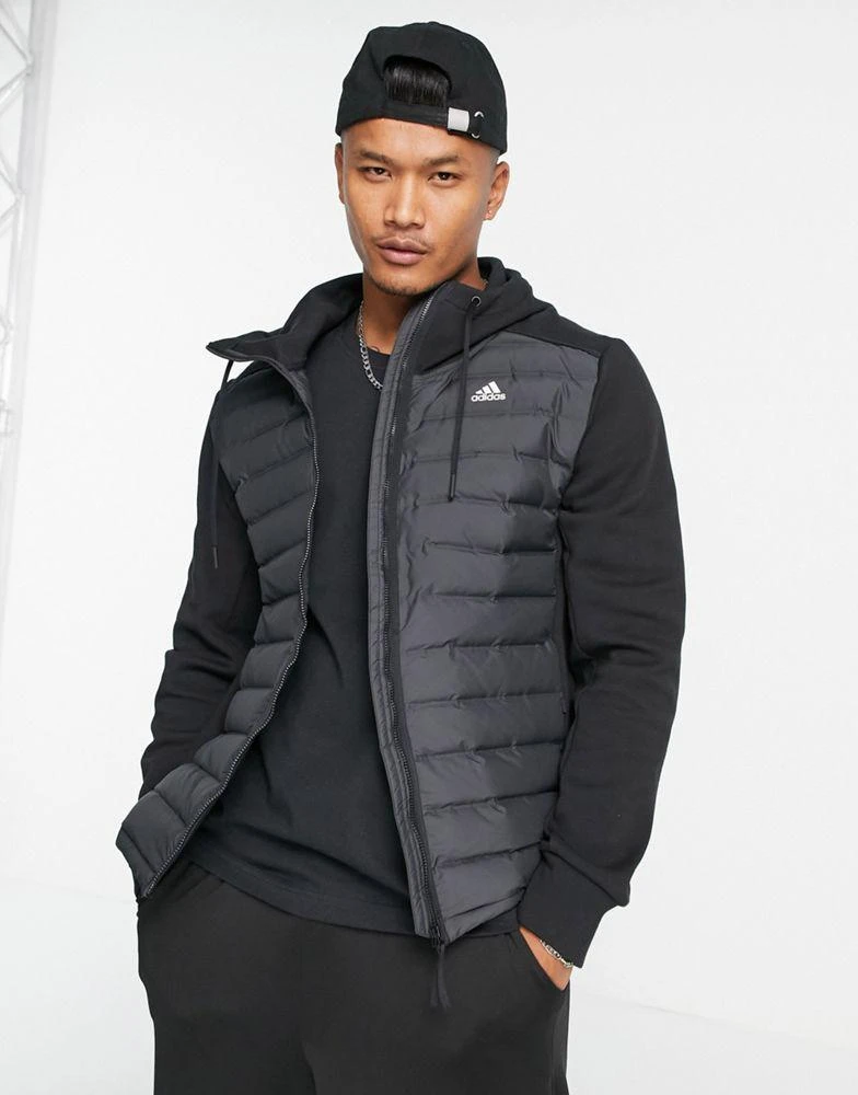 商品Adidas|adidas Outdoor Varilite Hybrid jacket in black,价格¥909,第4张图片详细描述