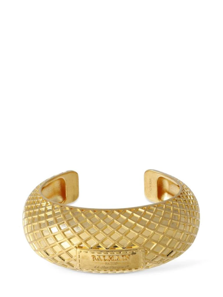 商品Balmain|Signature Grid黄铜手镯,价格¥3711,第1张图片