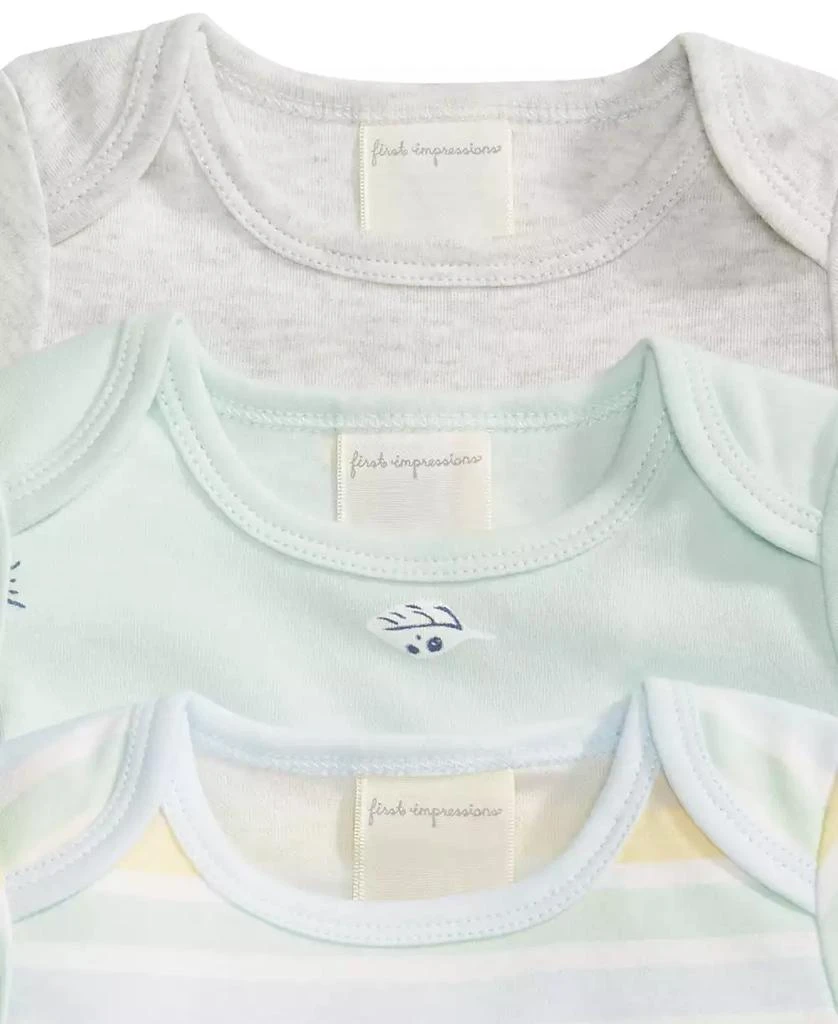 商品First Impressions|Baby Boy Bodysuits, Pack of 3, Created for Macy's,价格¥68,第2张图片详细描述