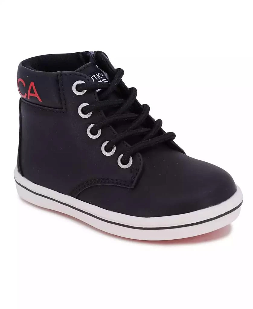 商品Nautica|Toddler Boys Bowenswarf Casual Padded Collar High-top Sneaker,价格¥112,第1张图片