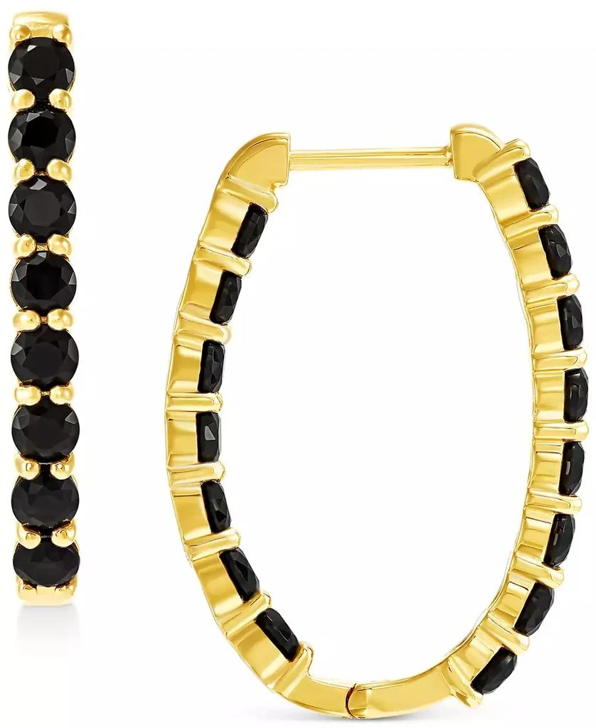 商品Macy's|Onyx In & Out Oval Hoop Earrings in 14k Gold-Plated Sterling Silver, 0.5",价格¥806,第3张图片详细描述