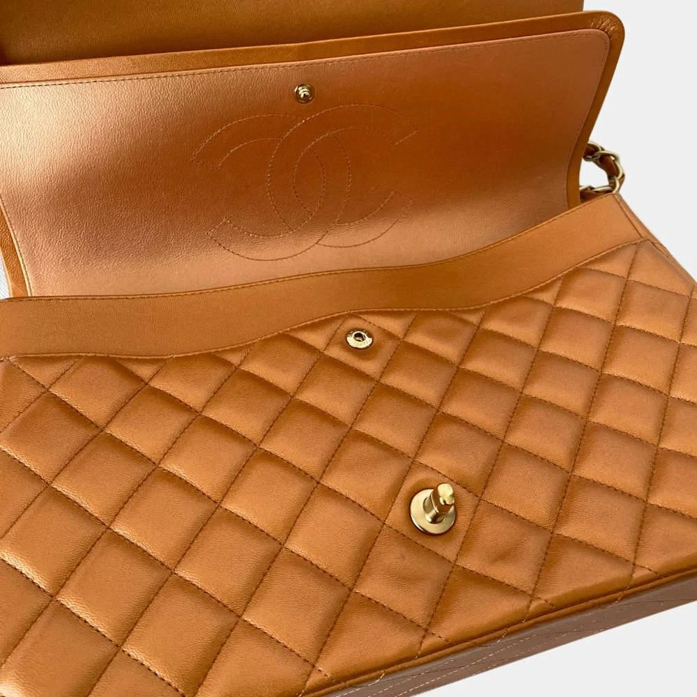 Chanel Bronze Quilted Leather Maxi Shoulder Bag 商品
