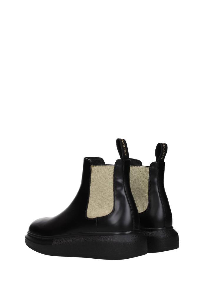 商品Alexander McQueen|Ankle boots Leather Black Gold,价格¥2963,第6张图片详细描述