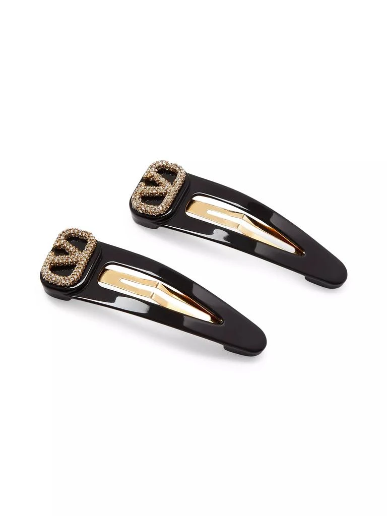 商品Valentino|VLogo Signature Metal and Resin Hair Clips,价格¥4871,第4张图片详细描述