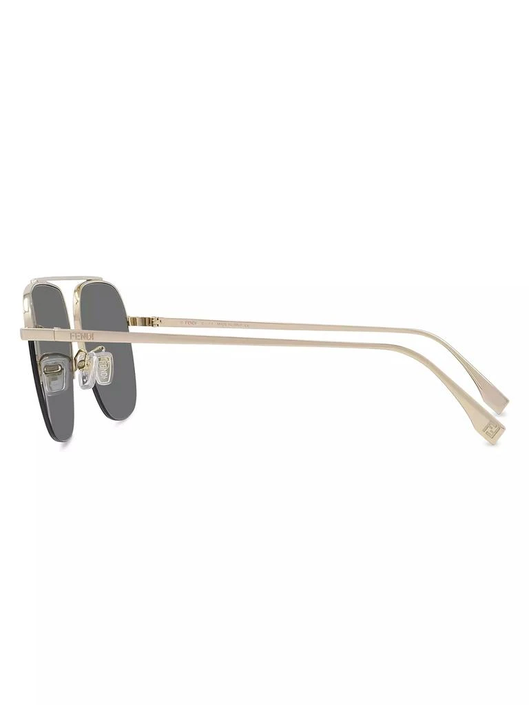 商品Fendi|57MM Logo Pilot Sunglasses,价格¥2702,第4张图片详细描述