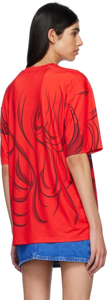 商品pushBUTTON|SSENSE 独家发售红色 Goggles Girl T 恤,价格¥975,第3张图片详细描述