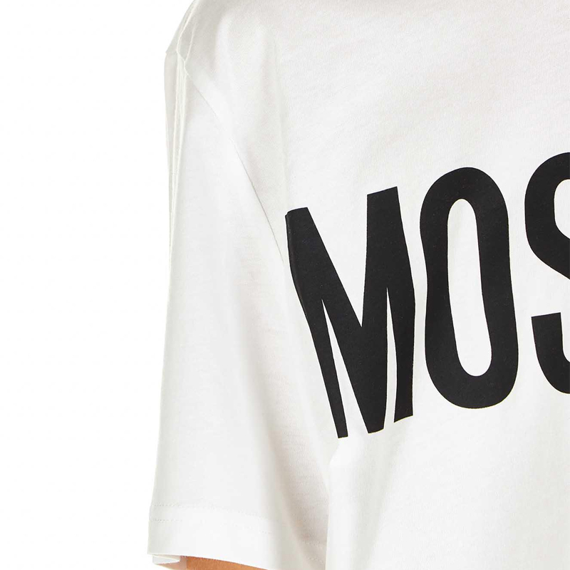Moschino 莫斯奇诺 白色棉男士短袖T恤 0705-2040-A1001商品第2张图片规格展示