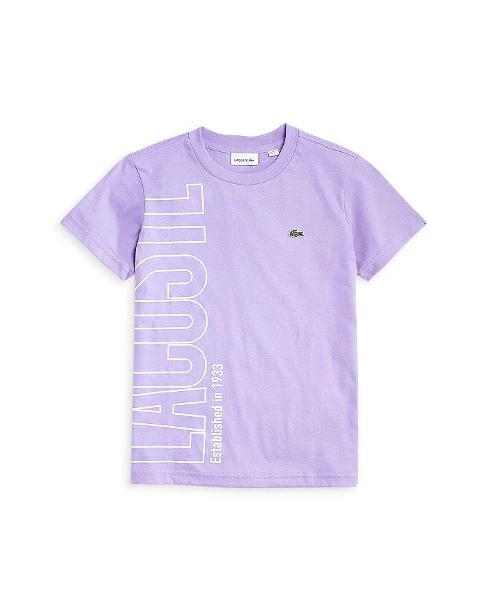 商品Lacoste|Boys' Logo Print Tee - Little Kid, Big Kid,价格¥299,第1张图片