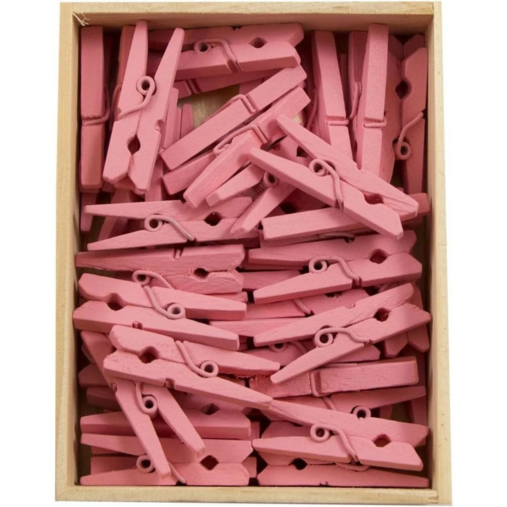商品JAM Paper|Wood Clip Clothespins - Medium - 1.13" - 50 Clothes Pins Per Pack,价格¥98,第3张图片详细描述