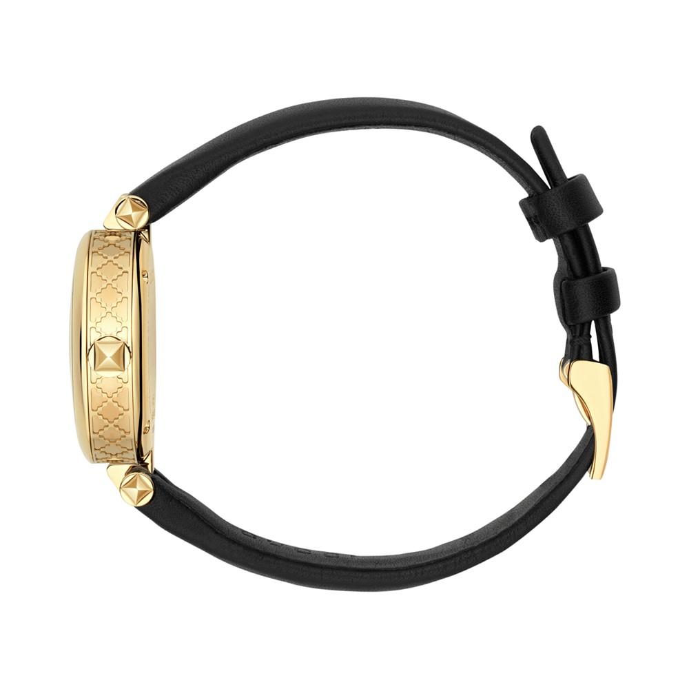 Women's Swiss Diamantissima Black Leather Strap Watch 27mm商品第2张图片规格展示