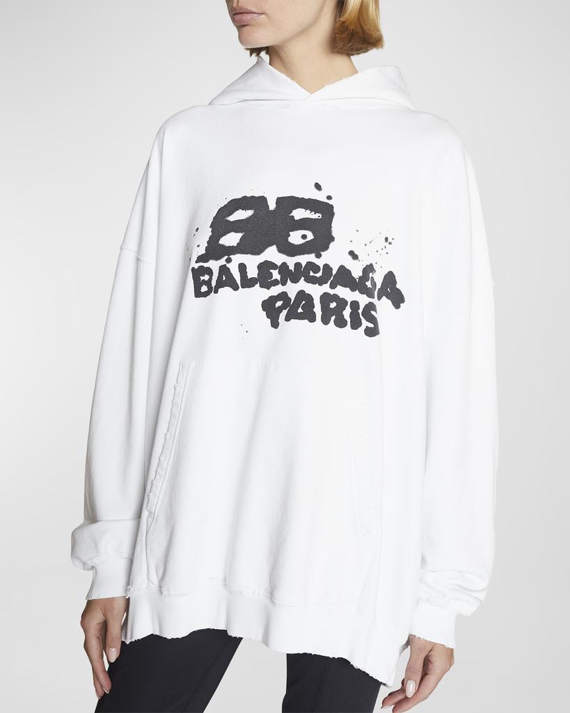 Hand Drawn BB Icon Oversized Hoodie商品第5张图片规格展示