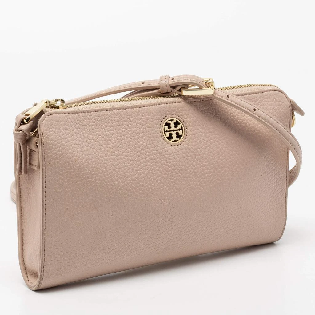 商品[二手商品] Tory Burch|Tory Burch Beige Leather Robinson Crossbody Bag,价格¥829,第3张图片详细描述