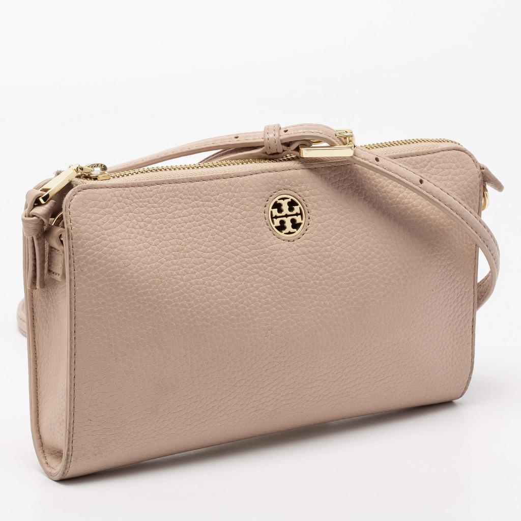 商品[二手商品] Tory Burch|Tory Burch Beige Leather Robinson Crossbody Bag,价格¥1375,第5张图片详细描述