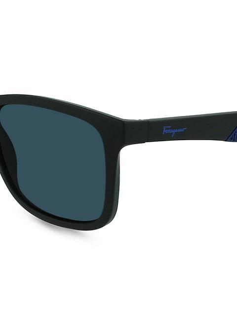 商品Salvatore Ferragamo|Italian Lifestyle Modified Rectangle 56MM Sunglasses,价格¥1701,第5张图片详细描述